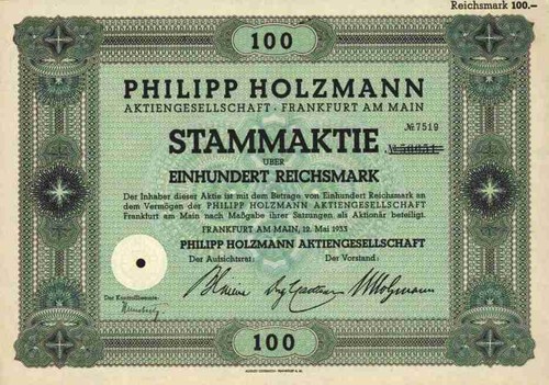 Philipp holzmann 1933 - holzmann, ag