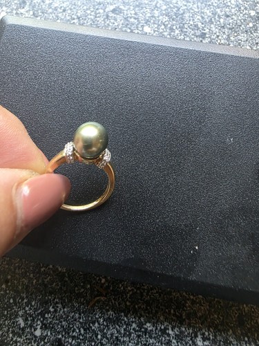 Gelbgold ring 585 mit großer - 585,