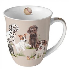 Tasse 10cm Porzellan mit Hunde