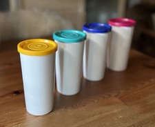 4 x Tupperware Joghurt-/ Trink-Becher mit Deckel  160 ml gebraucht wie neu