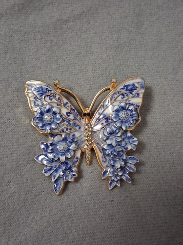 Schmuck brosche emaille strass - schmuck,
