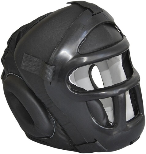 Kopfschutz mit gitter leder - mit, gitter.leder