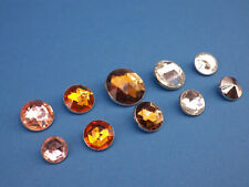 Spiegelschrauben, Zierschrauben, Chrom und Glaskopf, original 70er Jahre, NOS