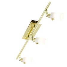 Eglo Halogen Deckenleuchte Strahler Keno Messing 3 x 40W G9 warmweiß schwenkbar