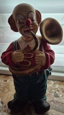 Keramik Clown m. Tuba, sehr