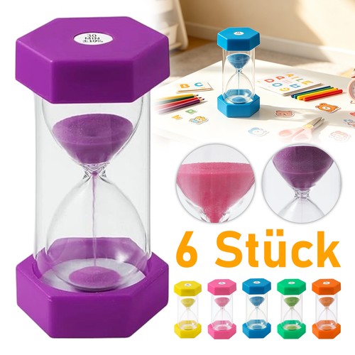 6xsanduhr set bunte - 6xsanduhr, sanduhren