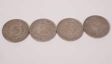 4-tlg. Lot 5 Deutsche Mark 1951 J BRD Heiermann Silberadler Münze Geldstück