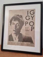 Iggy pop original framed promo - pop,