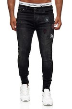 Herren Jeans Hose SCHWARZ