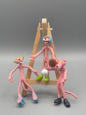 ?3x seltene Paulchen Pink Panther rosaroter P. Figur Biegefigur ca.10cm