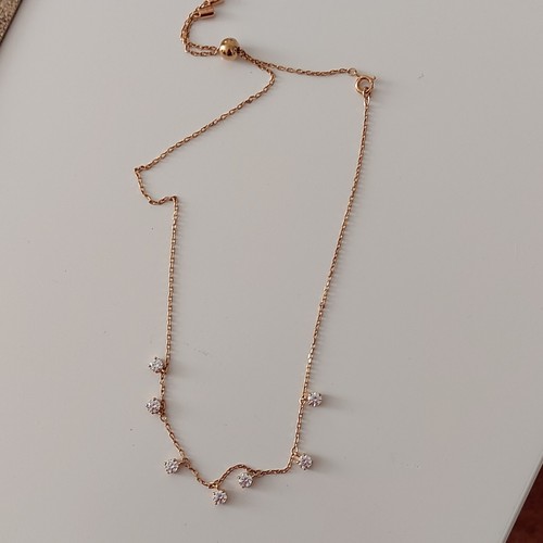 Rosegold farbe halskette - rosegold, mit