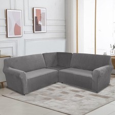 5 Sitzer / 7-Sitzer Velvet Sofabezug Ecksofa Sofabezug L Form Couch Überzüge