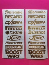 18 x Sponsoren Aufkleber Set