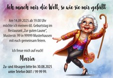 Lustige Einladungskarten