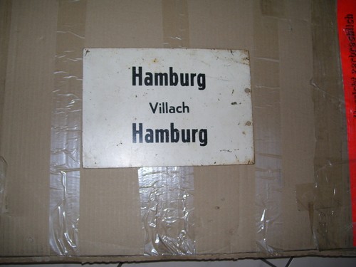 Zuglaufschild villach metall - zuglaufschild,