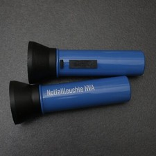 Taschenlampe DDR Blau Schwarz Gravur Notfallleuchte NVA Kult Retro Lampe Camping
