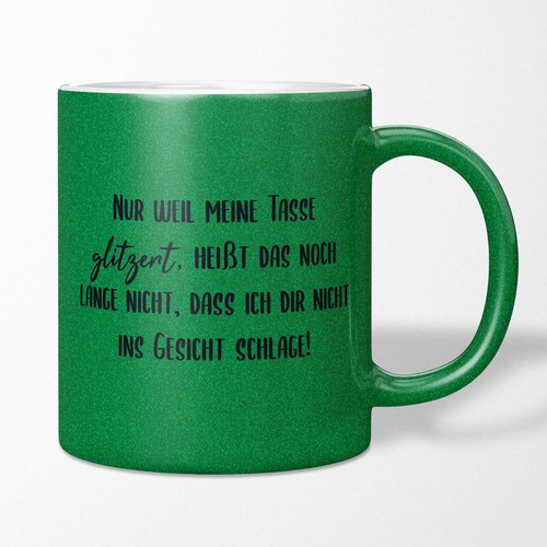 Juniwords glitzer tasse nur - , "nur