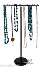 Schmuckständer Kettenhalter extra hoch für lange Ketten  40 Haken schwarz