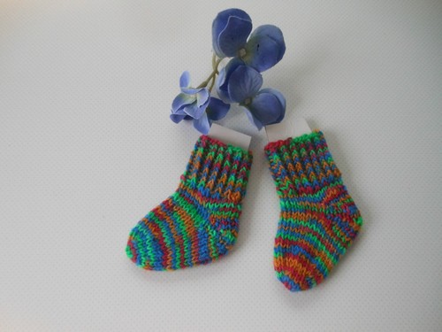 Puppensocken gestrickt