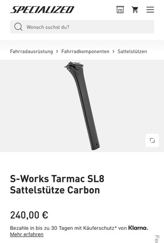 Works tarmac sattelstütze - s-works,