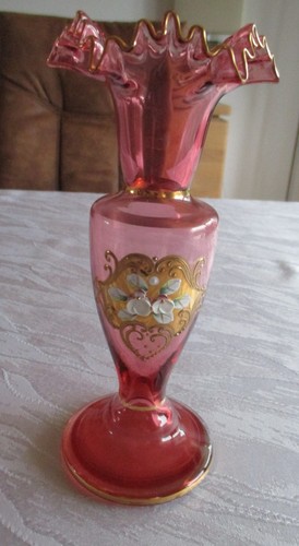 Bohemia glas vase cranberry - bohemia,