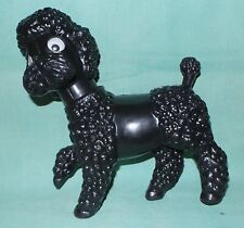 DDR Pudel Spielzeug Kunststoff Plastik Hund schwarz, drehbarer Kopf