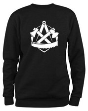 Styletex23 Sweatshirt Herren Zimmerer Handwerk Zunft Logo Zeichen Wappen
