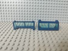 Lego 2 x Fenster mit Scheibe 2 x 6 x 2 / Eisenbahn Zug dunkelblau 6567c03 Top
