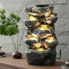 Springbrunnen BK802 Zimmerbrunnen Gartenbrunnen In und Outdoor mit Beleuchtung