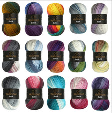 Wollbiene Batik Wolle fantastischer Farbverlauf 100g Multicolor Strickwolle
