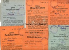 9x Orig. Reichskleiderkarte Zusatzkleiderkarte GLOGGNITZ Neunkirchen Österreich