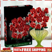 DIY Romantische Rote Rose Blumenstrauß Bauklötze Valentinstag Rose Ziegel