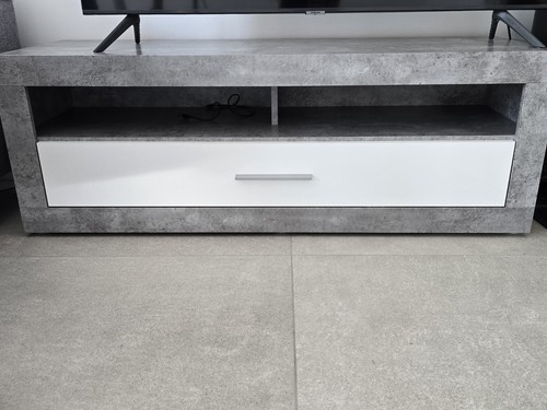 Lowboard grau weiß - tv-lowboard, grau/weiß