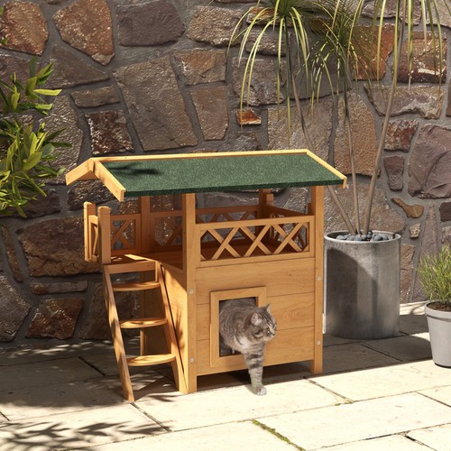 Pawhut katzenhaus mit - pawhut,
