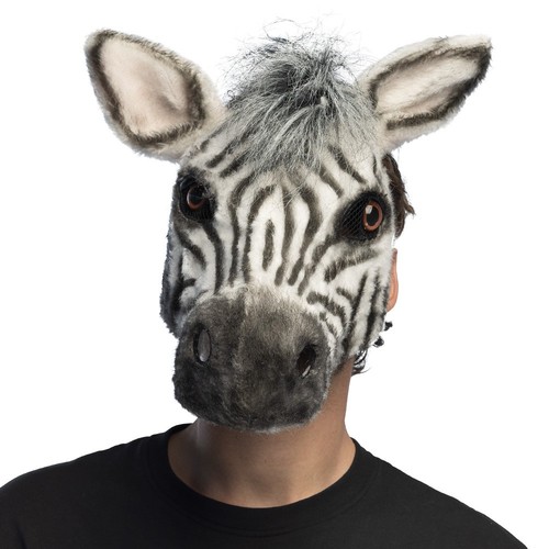 Plüsch zebra maske unisex - plüsch,