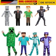 ⭐ Kinder Karneval Halloween Party Cosplay Minecraft Spiel Fancy Kleidung 2025