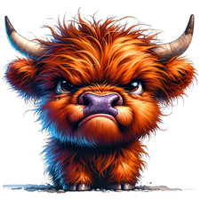 7x baby cow car sticker 9x9 cm