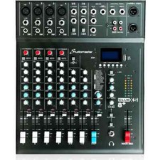 Studiomaster CLUB XS 8+ 8 Kanal Mixer USB SD BT Wiedergabe DJ für Karaoke & PA