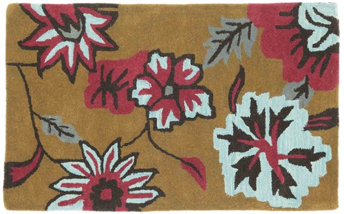Wollteppich blüte 90x150 - wollteppich,