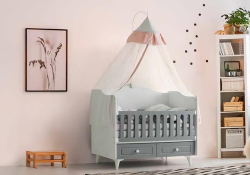 Babybett stilvoll zelt graue - babybett,