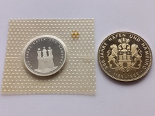 1 x 10 DM 1989 H. Hafen PP in orig. Folie 625er Silber, 1 x Medaille H. Hafen PP