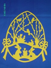 Fensterbild Tonkarton Hase