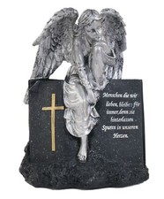 Grab-Spruchstein Engel sitzend