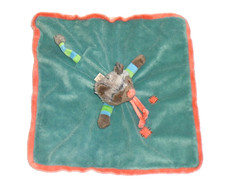 WIE NEU * Bukowski Design Igel blau rosa Schmusetuch Schnuffeltuch Kuscheltuch