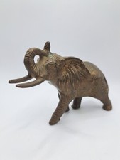Elefant Figur - Messing - Höhe 12 cm - Tier Figur - Tierfigur
