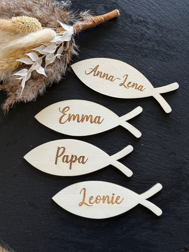 Fisch mit namen namenschild - fisch,