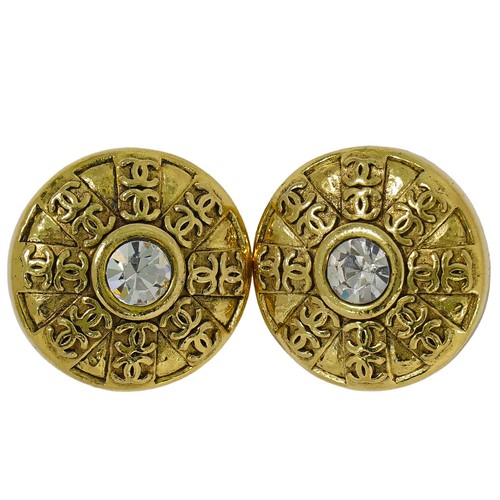 Chanel ohrringe clip strass - cc,