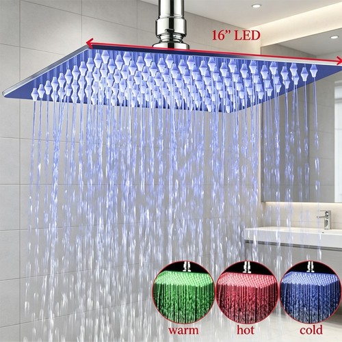 Led edelstahl duschkopf - edelstahl, luxus
