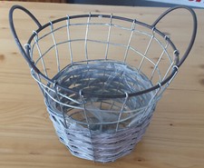 Blumenkorb Metall geflochten ⌀ 11-18cm Höhe 20cm