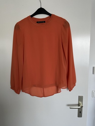 Zara oberteil orange m - oberteil, gr.